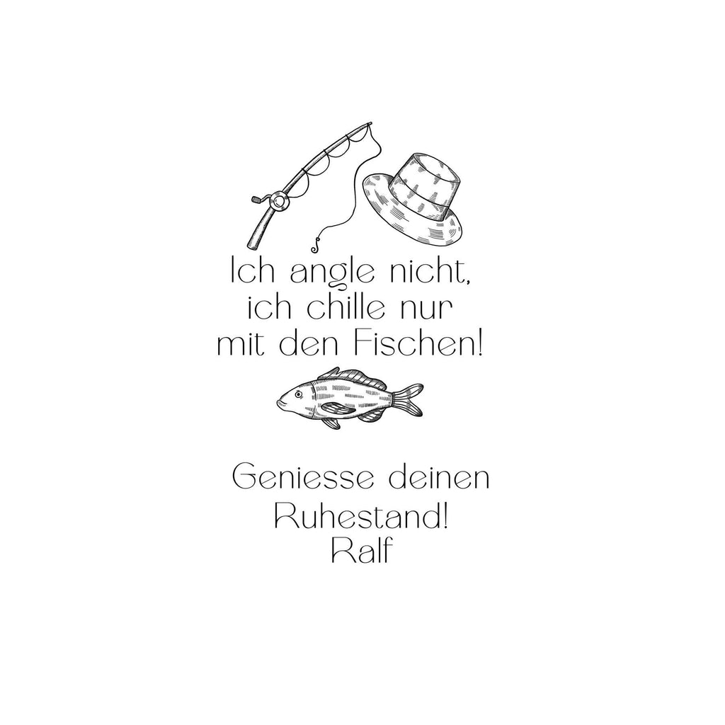 Trinkglas Angler Spruch, Geschenk zum Geburtstag oder Ruhestand,  für Angler, personalisiert, mit Namen, Gravur, Wasserglas, Art.-Nr. TG01