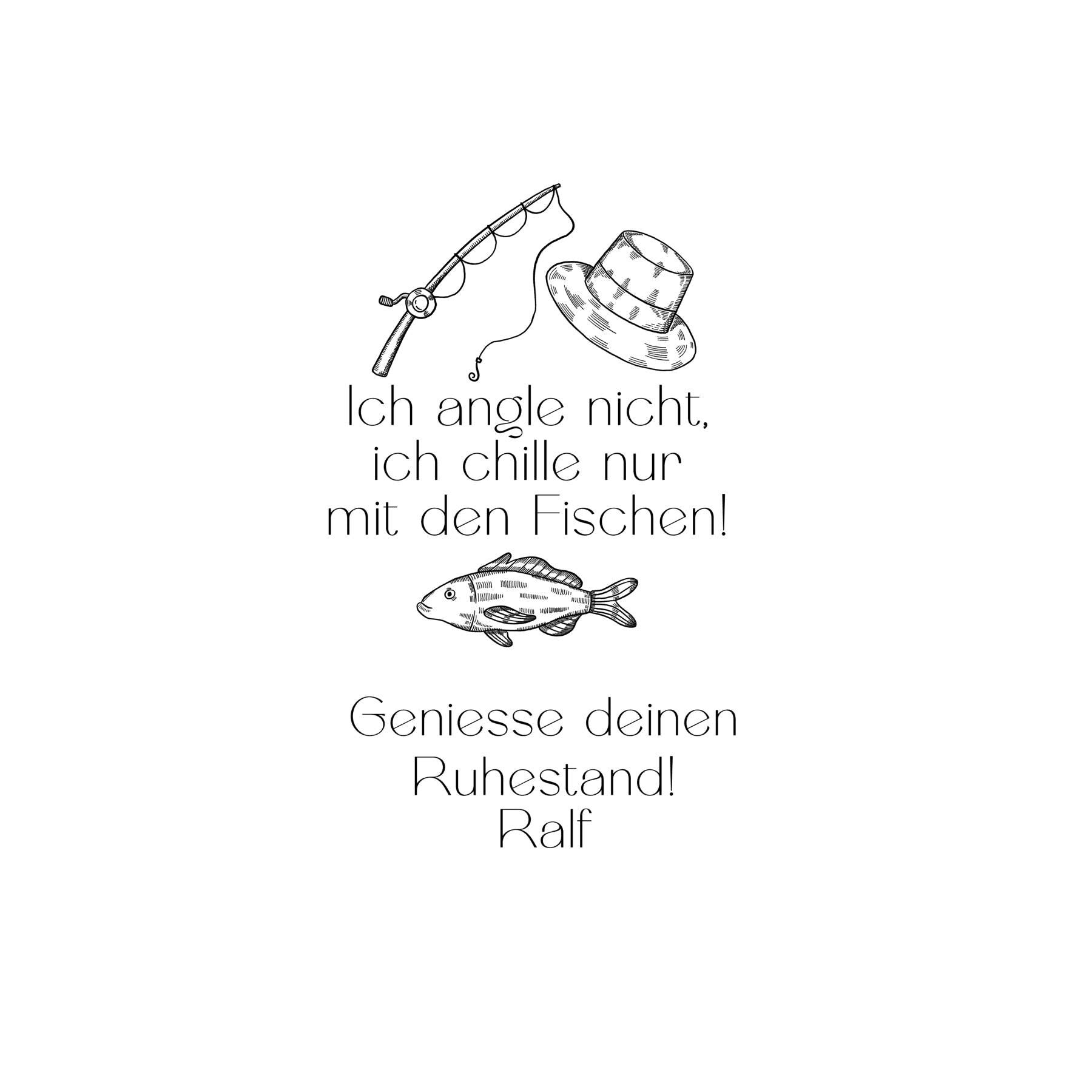 Trinkglas Angler Spruch, Geschenk zum Geburtstag oder Ruhestand,  für Angler, personalisiert, mit Namen, Gravur, Wasserglas, Art.-Nr. TG01