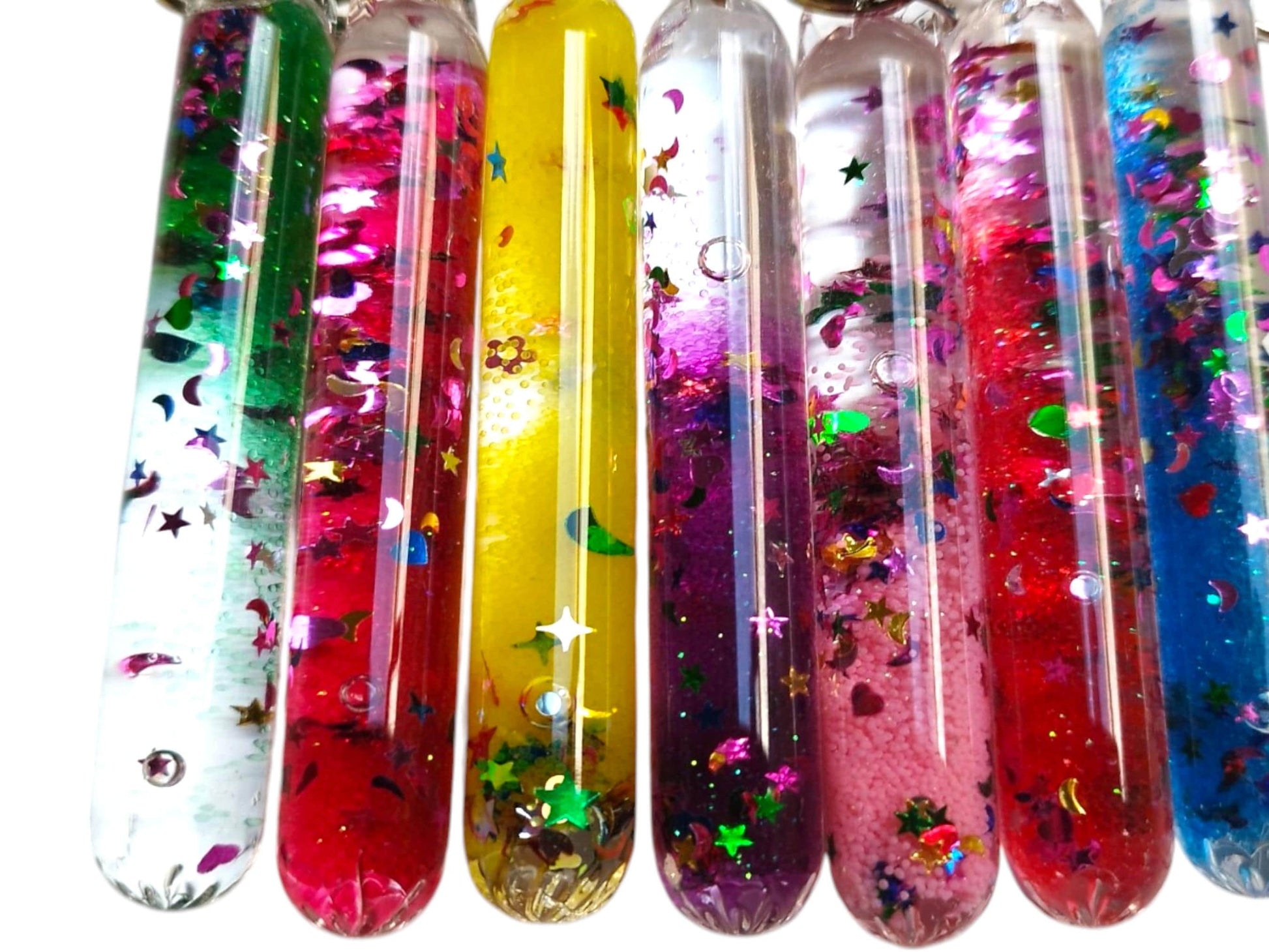 Schlüsselanhänger Gitterzauberstab, auf Wunsch personalisiert, Geschenk, Glitter, Glitzer, Zauberstab