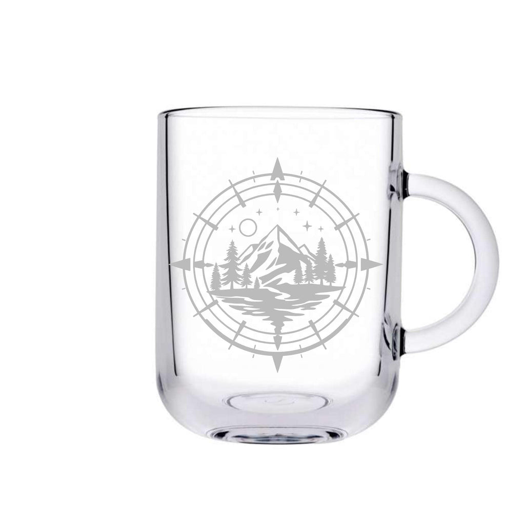 Teeglas mit Adventure Motiv und deinem Wunschnamen, schönes, stabiles Teeglas, Geschenk für Teetrinker und Abenteurer