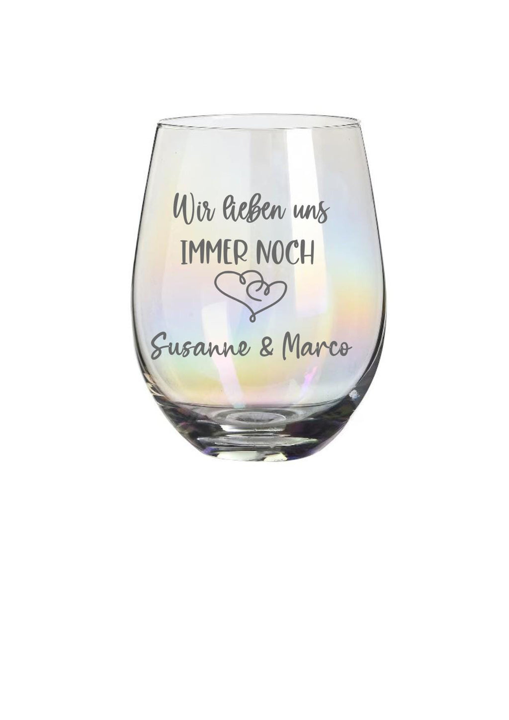 Personalisierte Sekt- oder Weingläser zum Hochzeitstag oder Jubiläum, mit Gravur, personalisiert mit deinen Wunschnamen, mit Botschaft