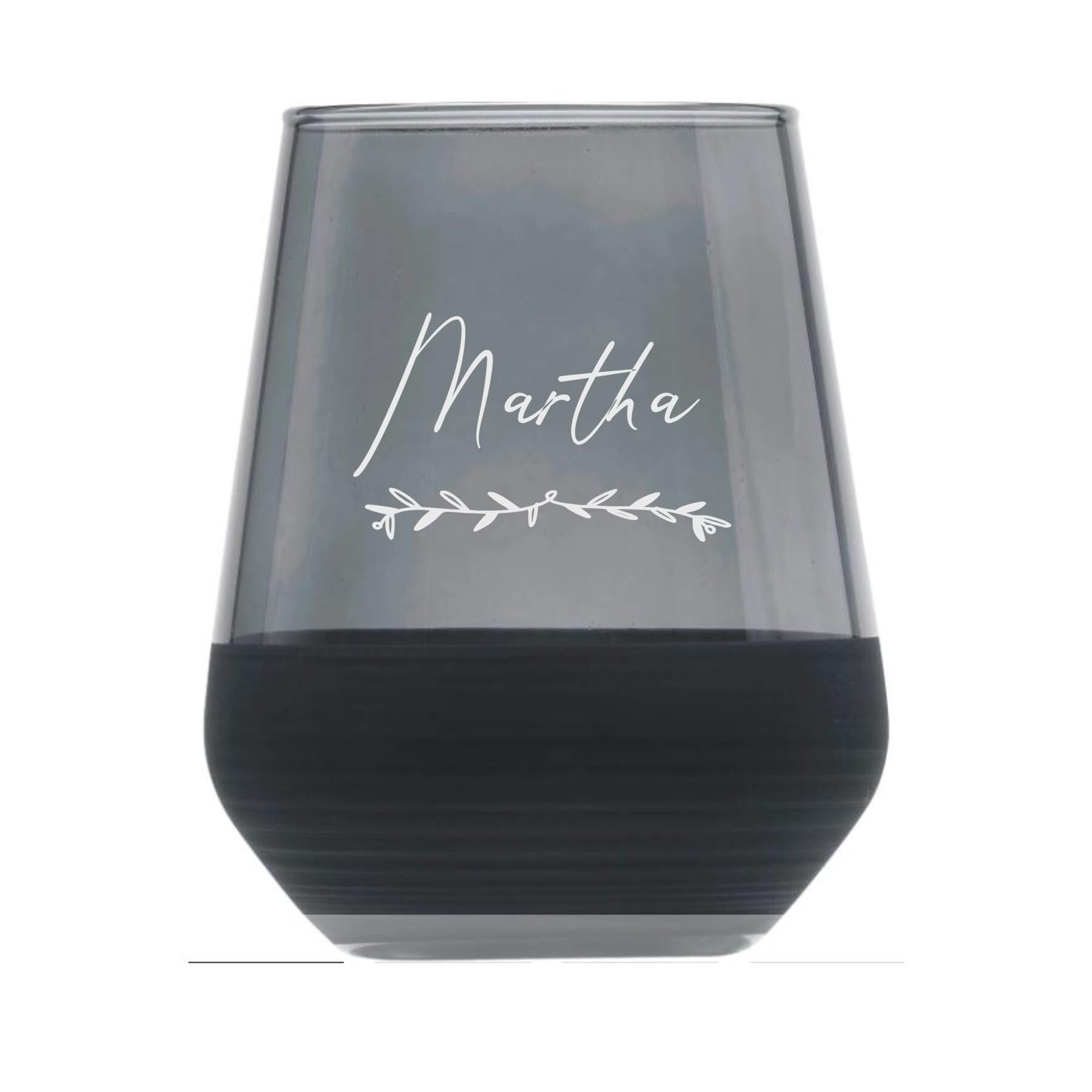 Glas mit Namensgravur, Trinkglas edel als Geschenk für Hochzeit, Liebespaar, beste Freundin, Muttertag, auch als Teelicht nutzbar, stilvoll