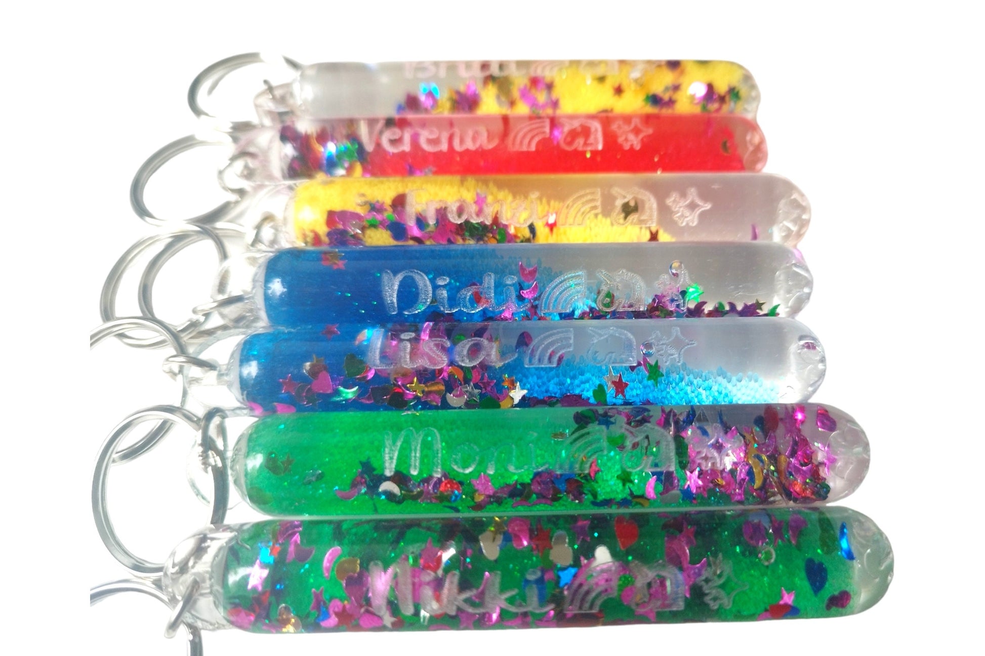 Schlüsselanhänger Gitterzauberstab, auf Wunsch personalisiert, Geschenk, Glitter, Glitzer, Zauberstab