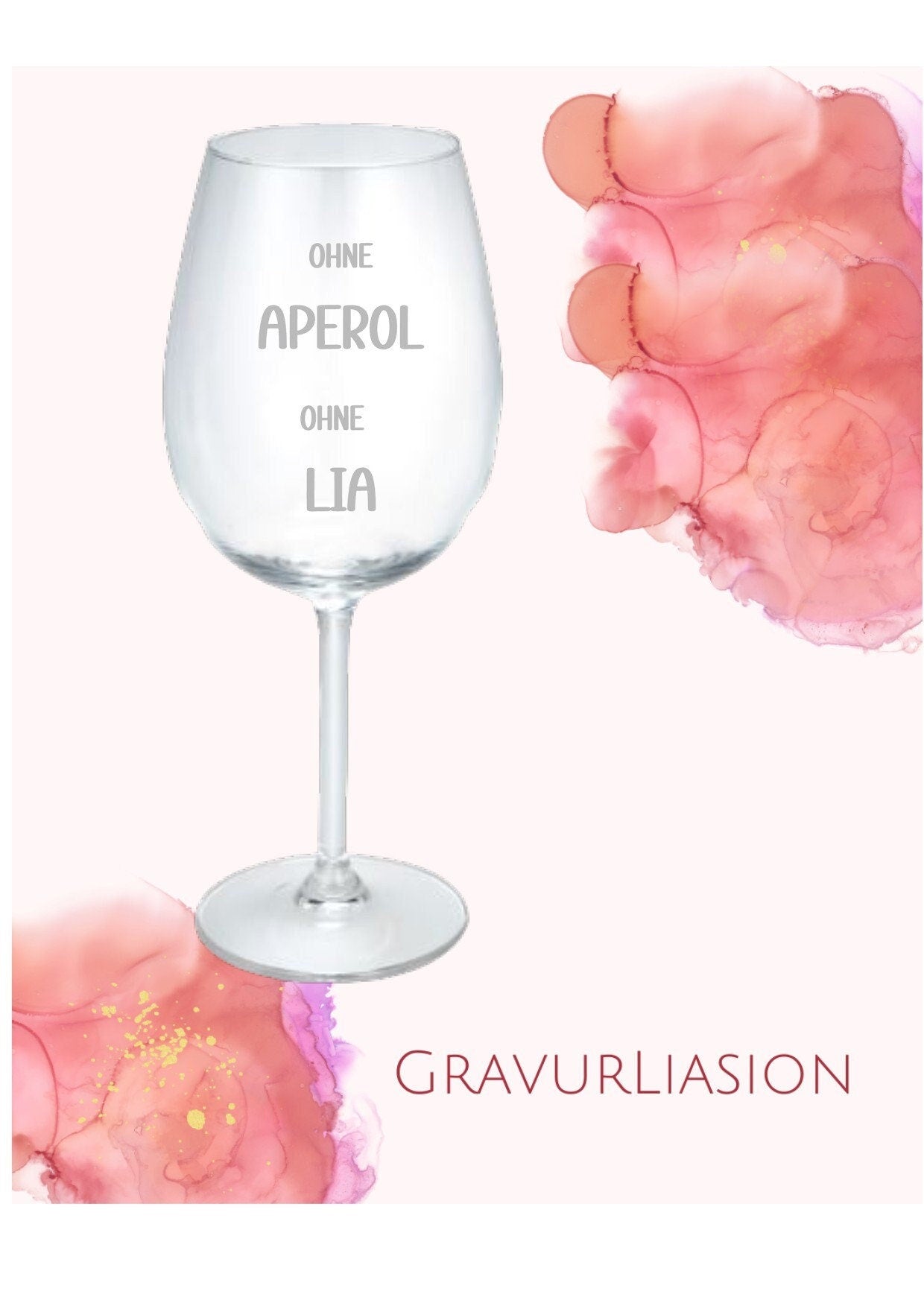 Personalisierbares Aperol Spritz Glas mit Namensgravur – Stilvoller Genuss für besondere Momente! Geschenk für einen besonderen Menschen!
