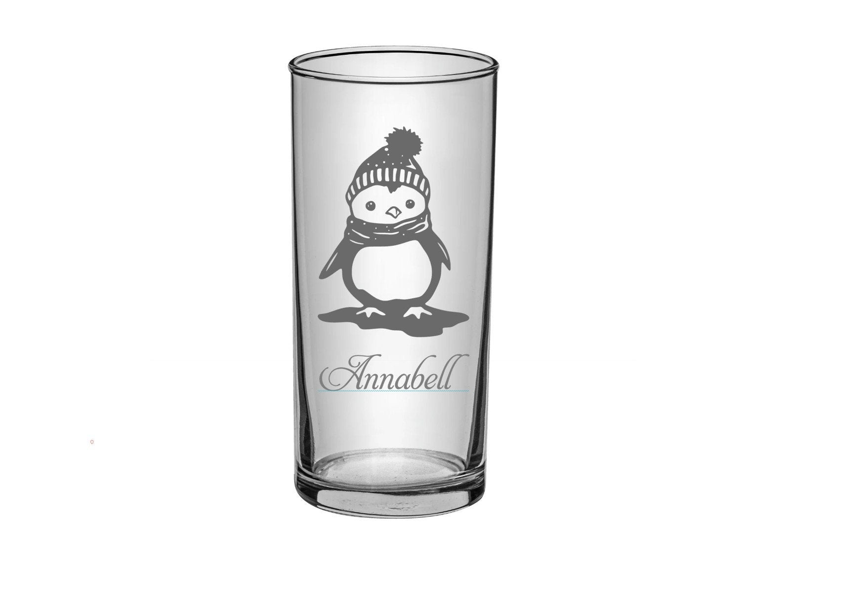 Graviertes Pinguin Trinkglas – Einzigartiges Geschenk für jeden Anlass, mit Namen personalisiert