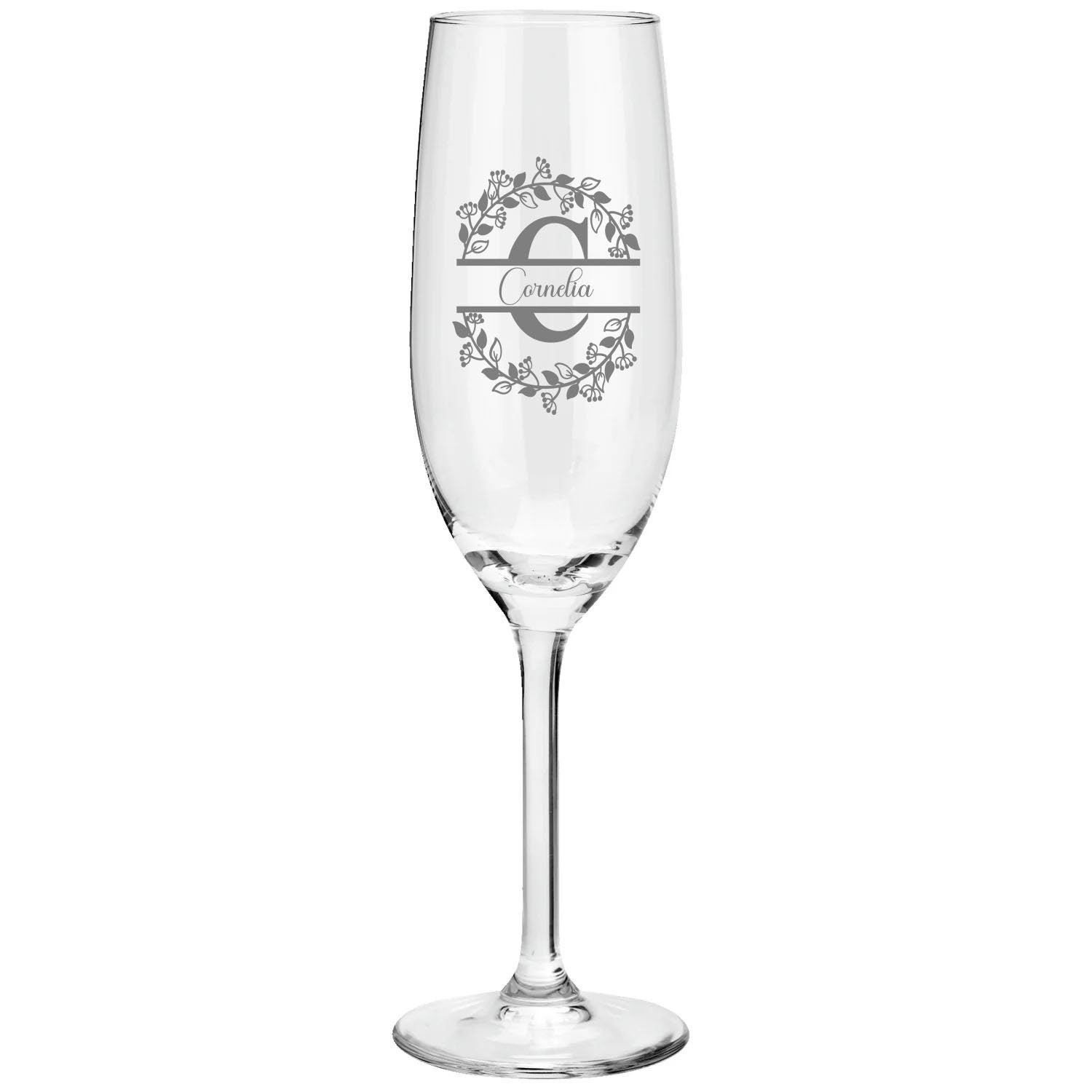 Personalisiertes Sektglas mit Monogramm - Das perfekte Geschenk für jeden Anlass! mit Gravur, Geschenk für beste Freundin, Frau, Mama uvm.