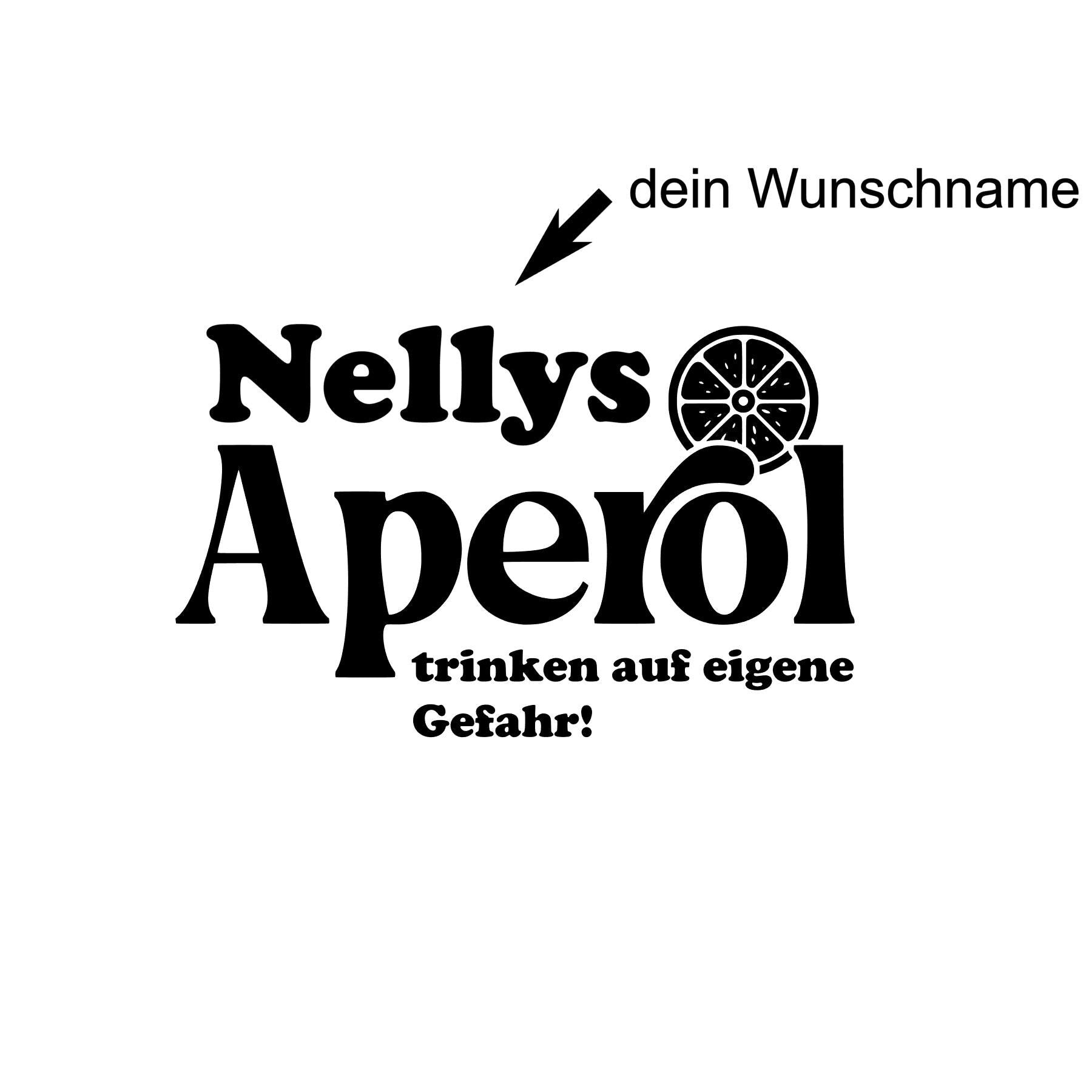 Cocktailglas, Aperol Glas graviert mit Namen, Geschenk für beste Freundin, für Mädels Abende, JGA Becher, edles Trinkglas,  Art.-Nr.AG01