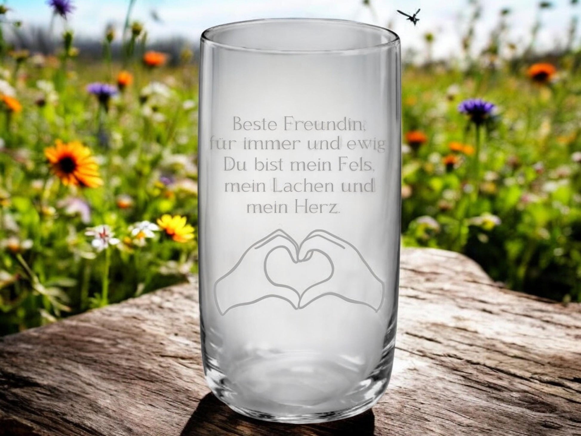 Personalisiertes Glas 'Beste Freundin' – Einzigartige Geschenkidee für besondere Freundschaften! personalisiert auf Wunsch mit Namen