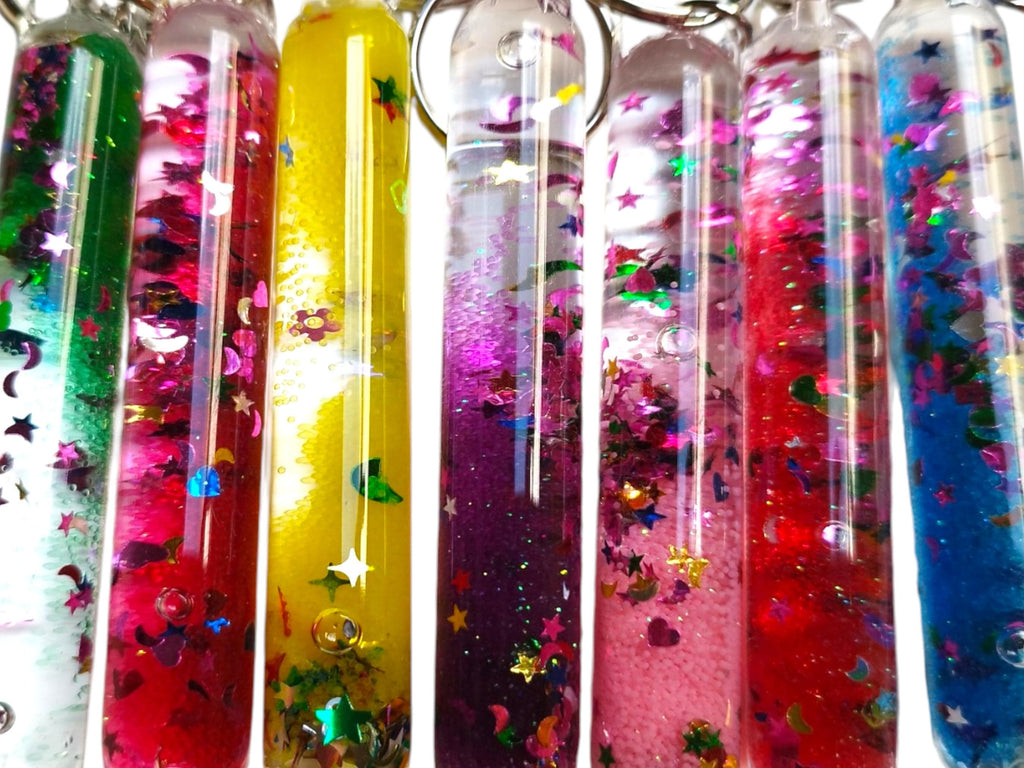 Schlüsselanhänger Gitterzauberstab, auf Wunsch personalisiert, Geschenk, Glitter, Glitzer, Zauberstab