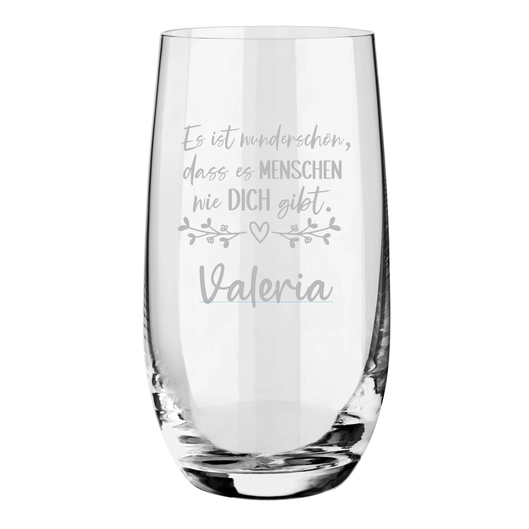 Glas mit Gravur, für besondere Menschen, Trinkglas, Geschenk, beste Freundin, Danke, mit Namen, als Set mit Untersetzer, auch einzeln