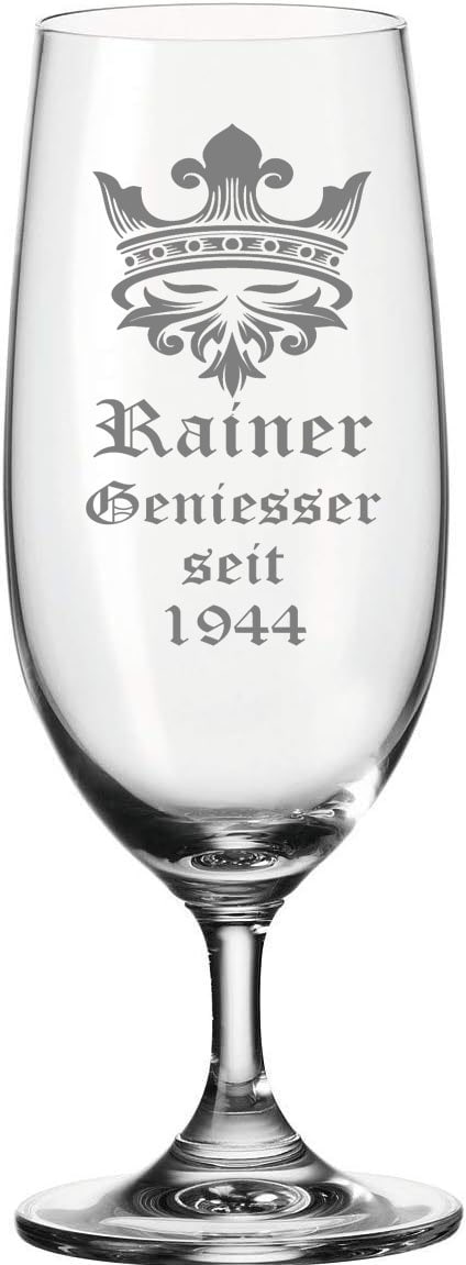 Bierglas, personalisiert, mit Namen, Geschenk für Geniesser, Einzigartige Biergläser für Anlässe, Biertulpe mit individueller Gravur