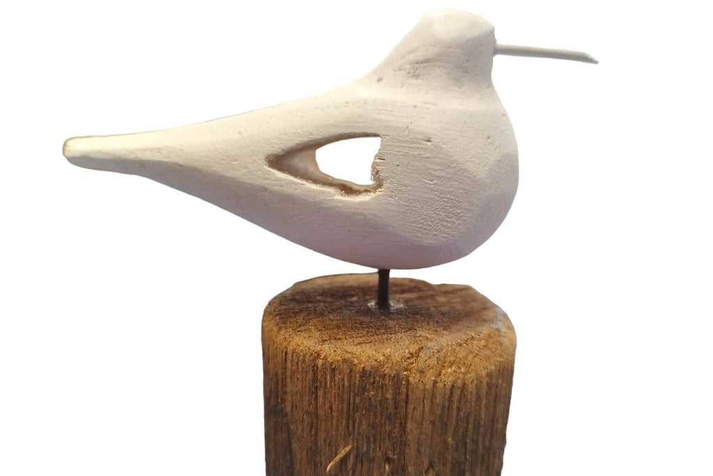 Maritime Deko, Möwen auf Holz, 26,5 cm lang