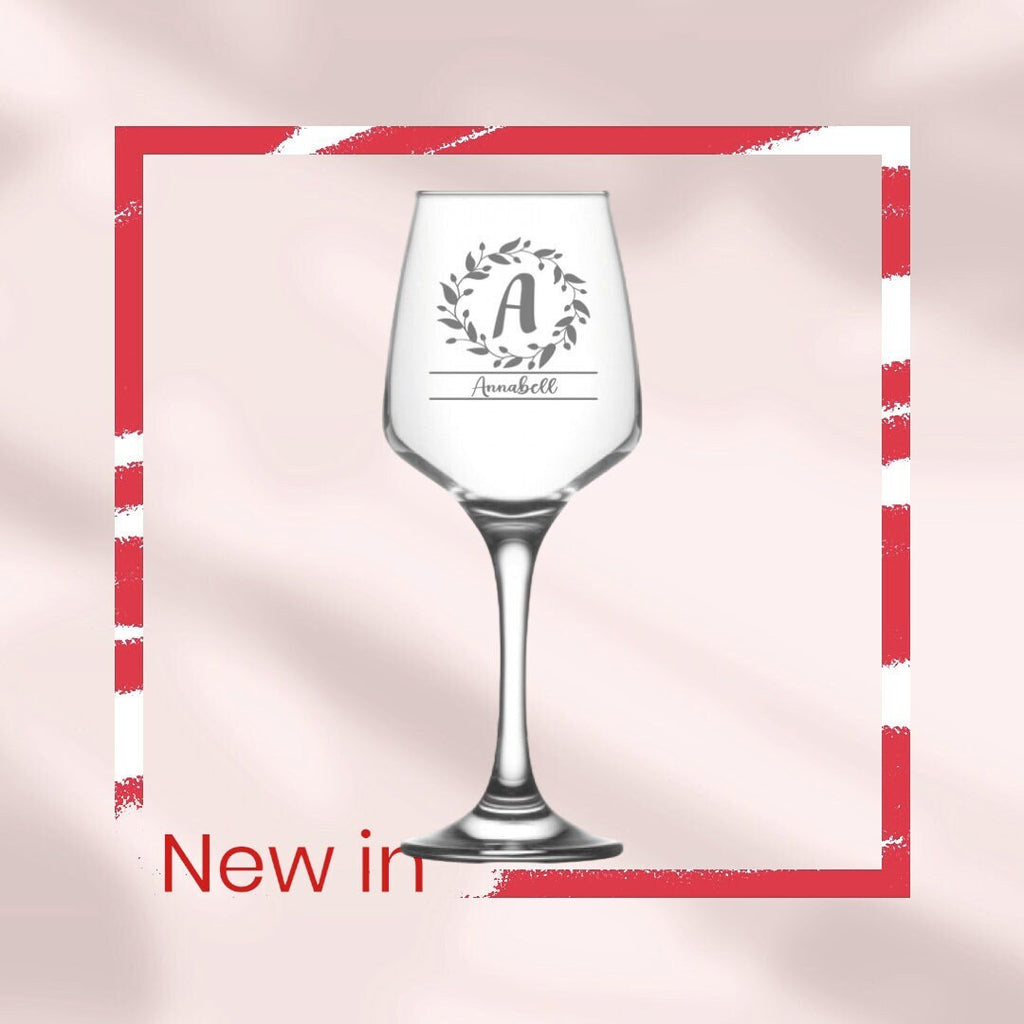 Personalisiertes Weinglas mit Gravur -  perfektes Geschenk für Weinliebhaber! Geschenk für die beste Freundin, mit Namen, Monogramm