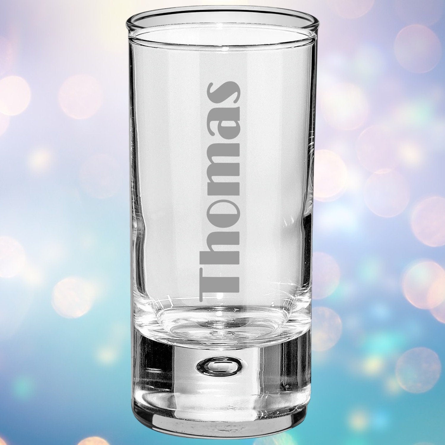 Shotglas, Schnapsglas, personalisiert, mit Wunschnamen, Geschenk, schwere Qualität, massiv, mit Wunschgravur
