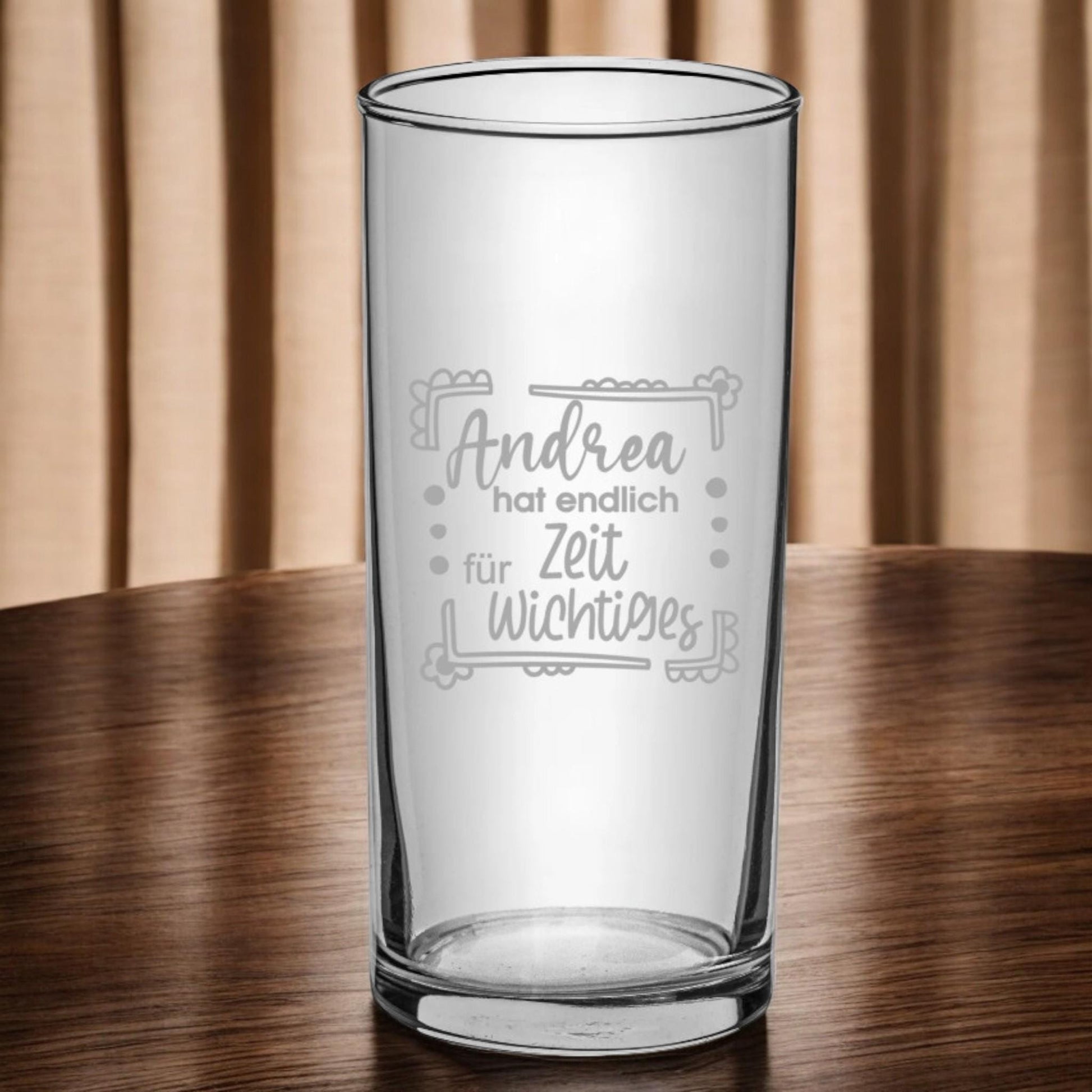 Trinkglas für den Ruhestand, personalisiert mit Namen, Geschenk für Rentner, Ruheständler, Glas für Wasser, Saft, Cocktails, Drinks