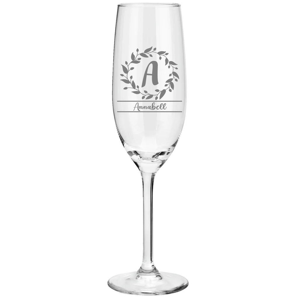 Personalisiertes Sektglas mit Monogramm - Das perfekte Geschenk für jeden Anlass! mit Gravur, Geschenk für beste Freundin, Frau, Mama uvm.