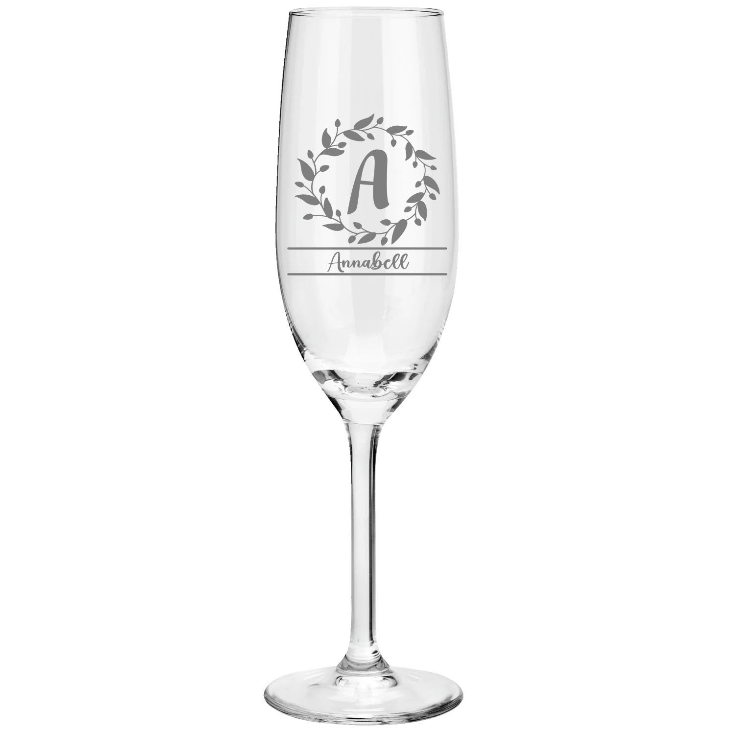 Personalisiertes Sektglas mit Monogramm - Das perfekte Geschenk für jeden Anlass! mit Gravur, Geschenk für beste Freundin, Frau, Mama uvm.