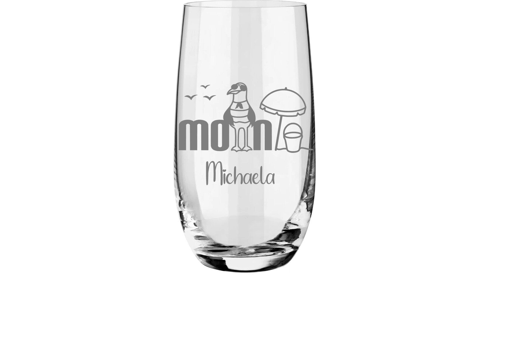 Hochwertiges maritimes Trinkglas mit individueller Gravur - Perfekt personalisiertes Geschenk! personalisiert mit Namen + Datum nach Wunsch
