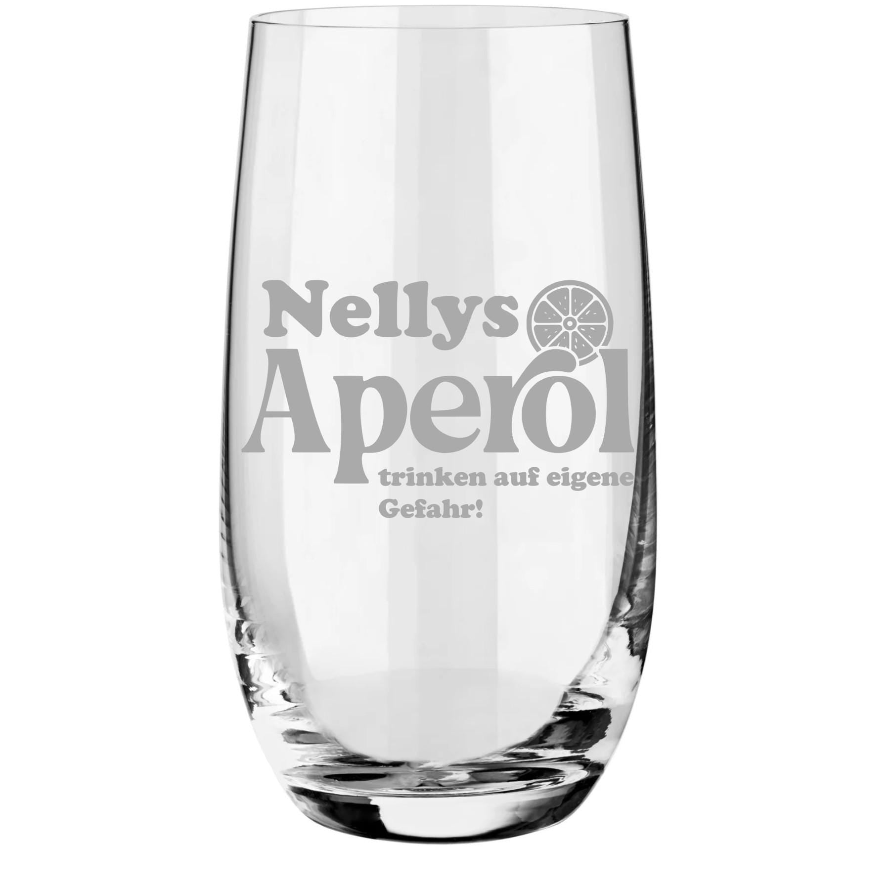Cocktailglas, Aperol Glas graviert mit Namen, Geschenk für beste Freundin, für Mädels Abende, JGA Becher, edles Trinkglas,  Art.-Nr.AG01