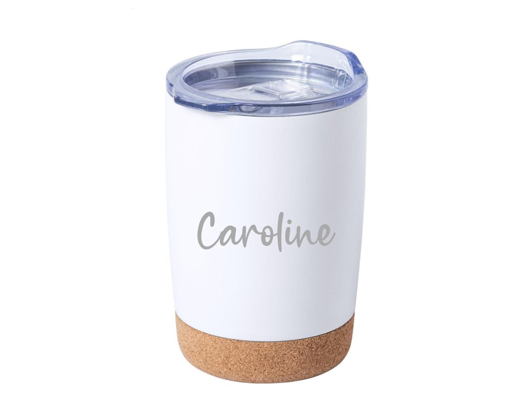 Thermobecher mit Spruch + Namen, individuell, mit Bambusboden, für Unterwegs, Geschenk für die Frau, Geschenk für die Freundin, Art.Nr. TB-4