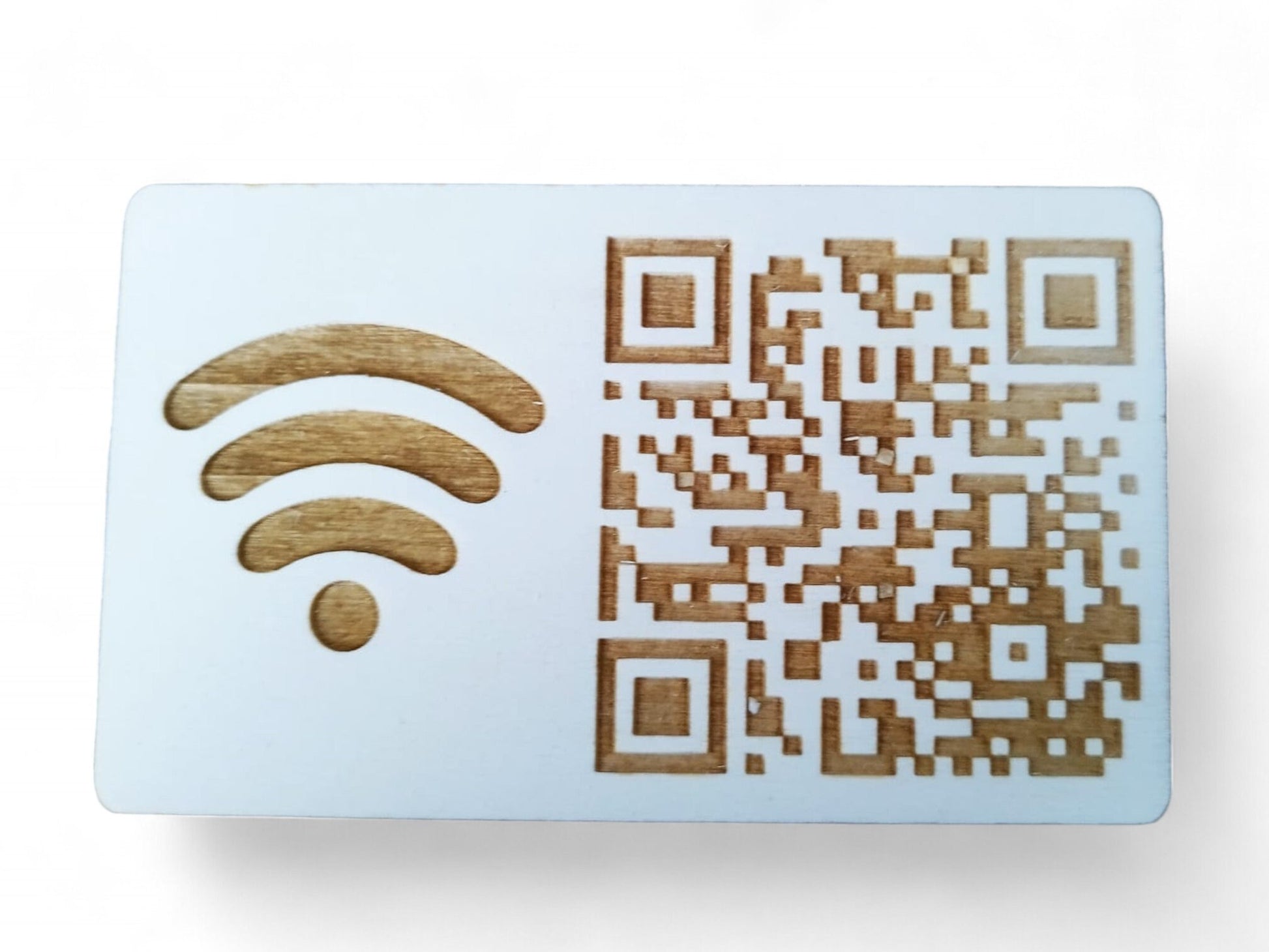 Personalisiertes QR Code Schild, für WLAN Passwort oder Webseiten Code usw. mit Magnet zur Befestigung, aus Holz, benutzerdefiniert