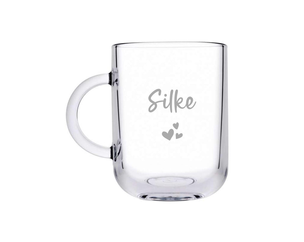 Teeglas mit schönem Spruch + Namen, Geschenk für Freundin, Teetrinkerin, verschiedene Sprüche, Liebe, Mut, Lächeln usw. Art.-Nr. TG1