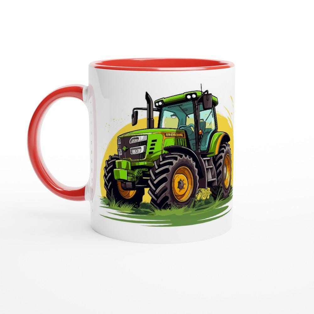 Weiße Keramiktasse mit farbiger Innenseite, versch. Farben zur Auswahl, personalisiert mit deinem Wunschnamen
