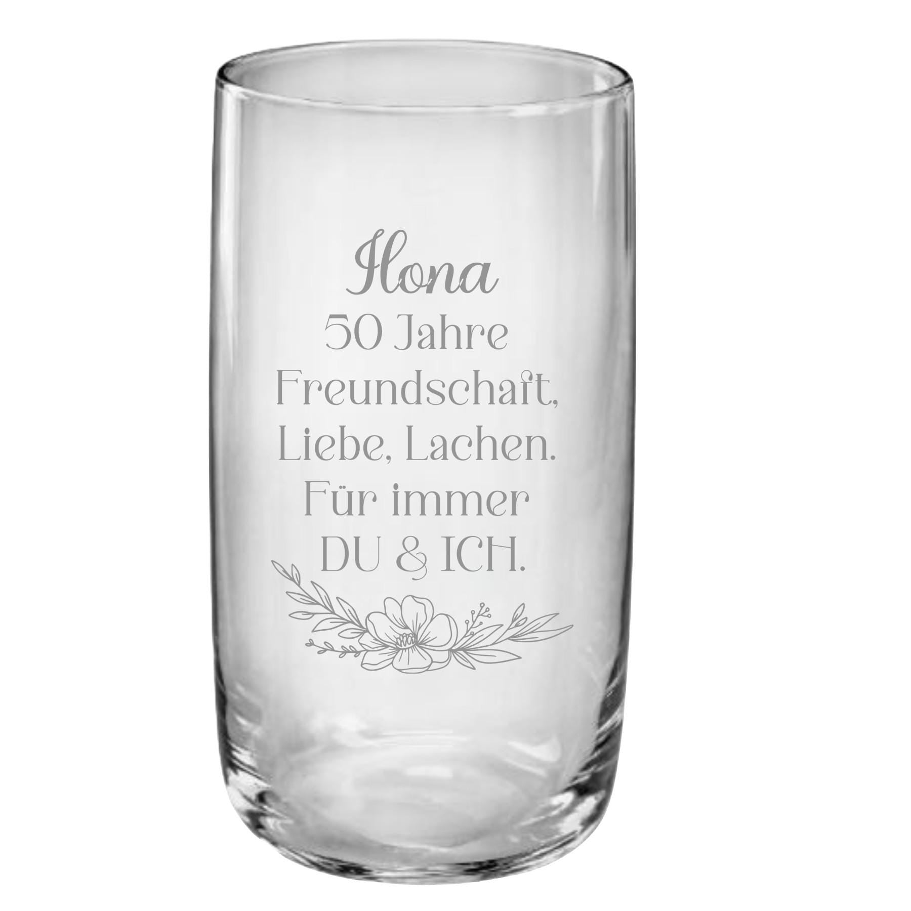 Personalisiertes Glas 'Beste Freundin' – Einzigartige Geschenkidee für besondere Freundschaften! personalisiert auf Wunsch mit Namen