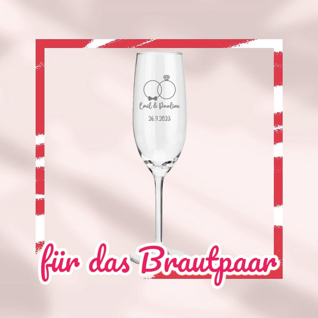 Personalisiertes Sektglas - Das perfekte Geschenk für jeden Anlass! mit Gravur, Geschenk für beste Freundin, Frau, Mama uvm.