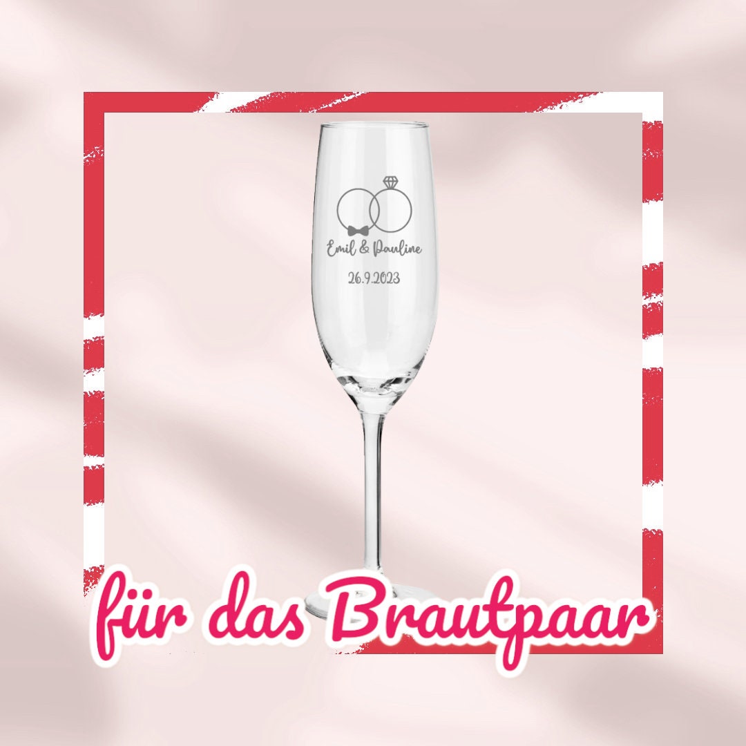 Personalisiertes Sektglas - Das perfekte Geschenk für jeden Anlass! mit Gravur, Geschenk für beste Freundin, Frau, Mama uvm.