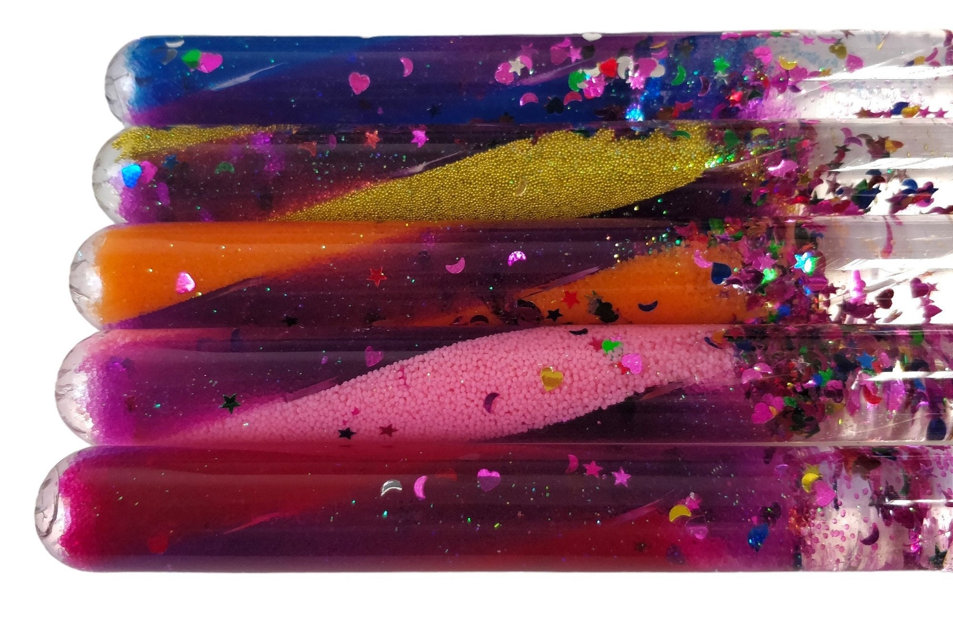 Zauberstab mit Glitter und Namenswunsch, 32 cm lang, 1 Stück, Glitterstab in 2 Farben mit Namensgravur oder ohne, Rollenspiel