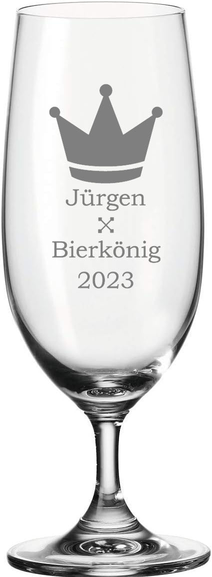 Bierglas, Biertulpe, mit Gravur, personalisiert, mit Namen, Geschenk für Biertrinker