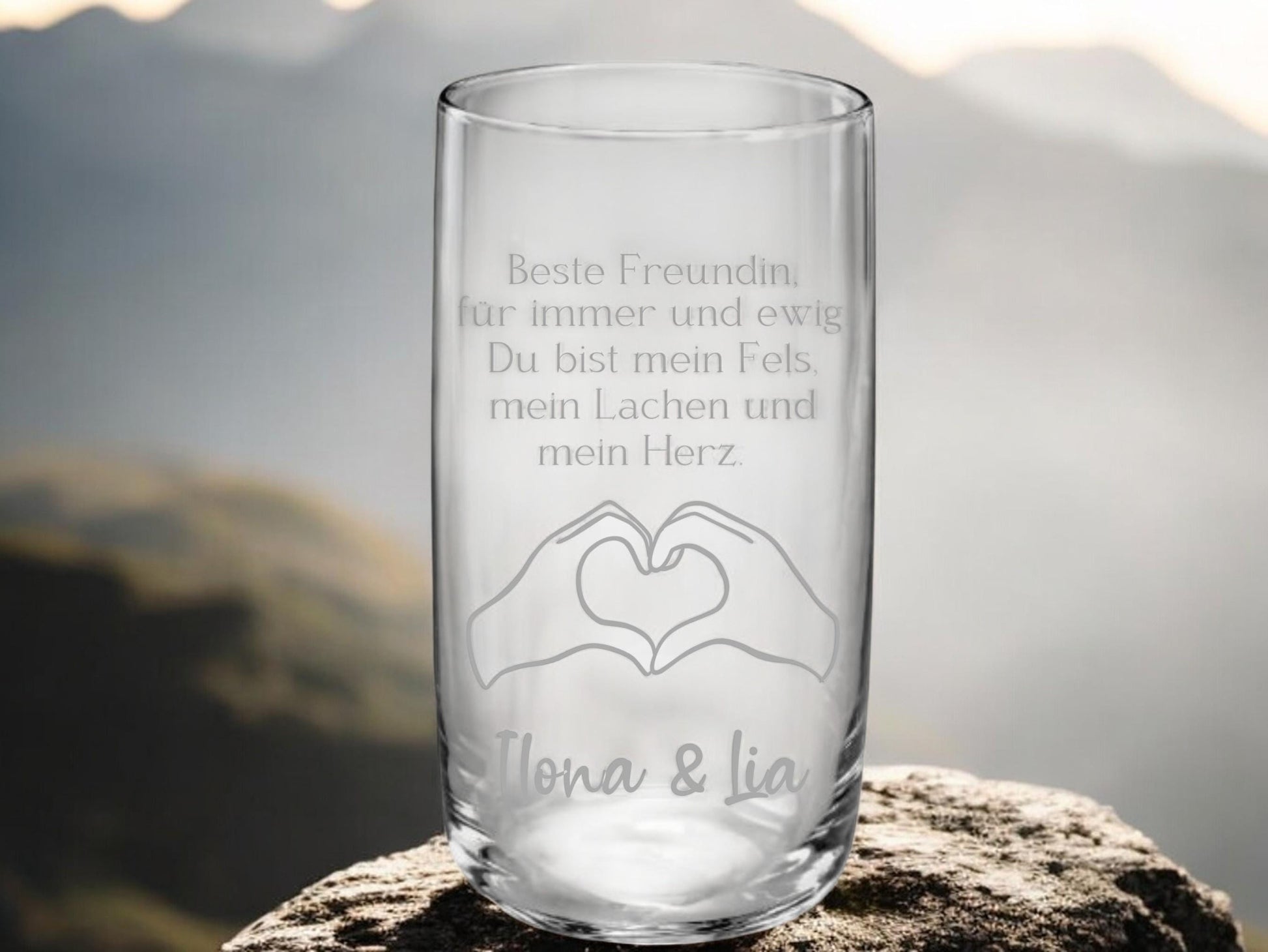 Personalisiertes Glas 'Beste Freundin' – Einzigartige Geschenkidee für besondere Freundschaften! personalisiert auf Wunsch mit Namen