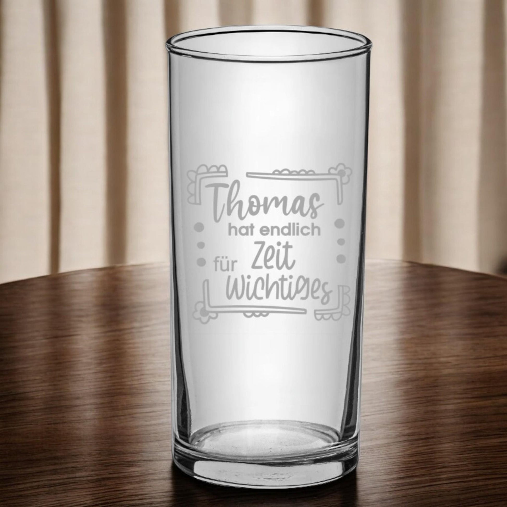 Trinkglas für den Ruhestand, personalisiert mit Namen, Geschenk für Rentner, Ruheständler, Glas für Wasser, Saft, Cocktails, Drinks