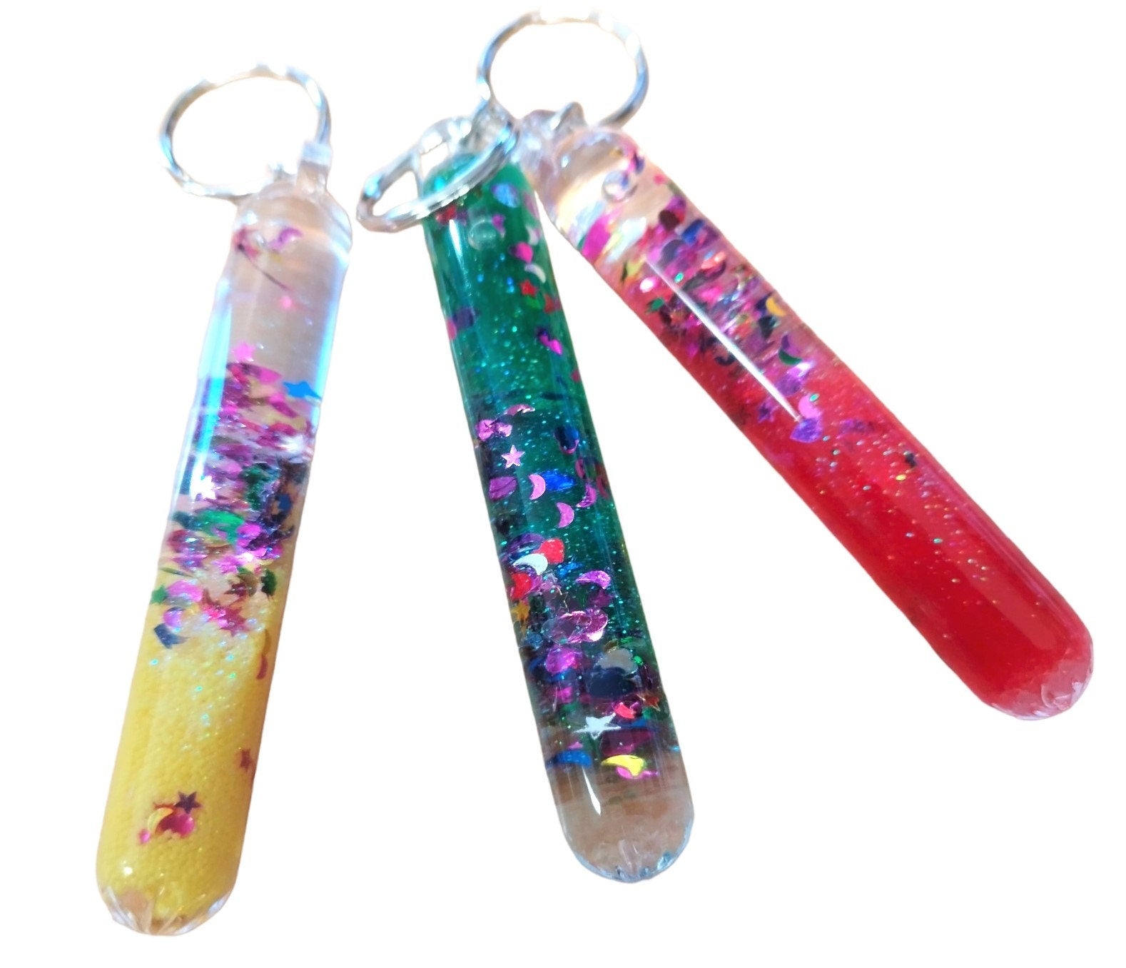 Schlüsselanhänger Gitterzauberstab, auf Wunsch personalisiert, Geschenk, Glitter, Glitzer, Zauberstab