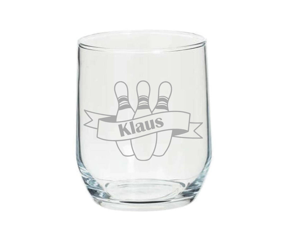 Personalisierte gravierte Gläser mit Kegelmotiv – Dein Name, 3 Formen, 8 Modelle – Perfektes Geschenk für Kegel-Fans! Art.-Nr. Sport_1