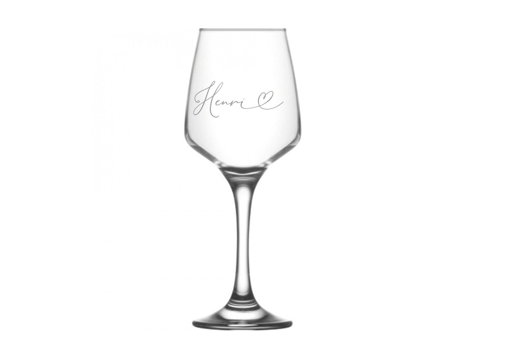Graviertes Weinglas mit Namen, mit Herzmotiv, Geschenk zur Hochzeit, Brautpaar, Hochzeitsgäste, Brautjungfern