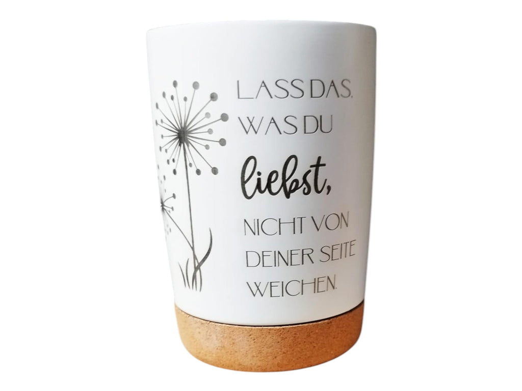 Thermobecher mit Spruch + Namen, individuell, mit Bambusboden, für Unterwegs, Geschenk für die Frau, Geschenk für die Freundin, Art.Nr. TB-1
