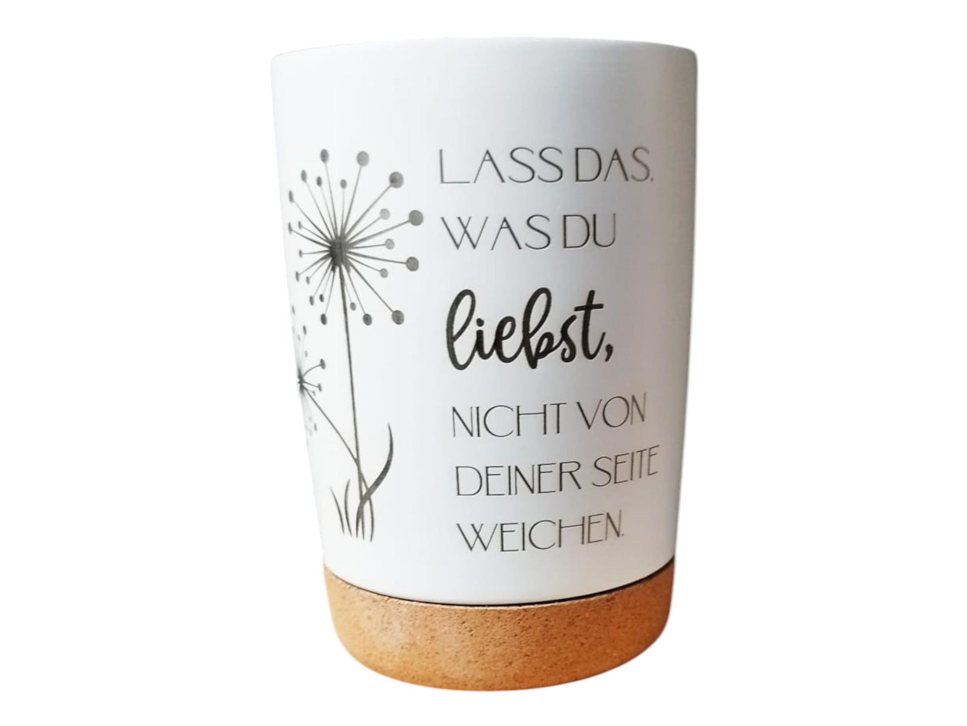 Thermobecher mit Spruch + Namen, individuell, mit Bambusboden, für Unterwegs, Geschenk für die Frau, Geschenk für die Freundin, Art.Nr. TB-1