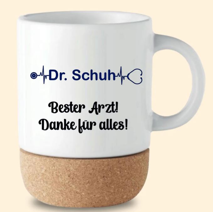 Tasse Beste Arzt Ärztin mit Namen personalisiert, Geschenk für Arzt oder Ärztin, Danke sagen, Kaffeebecher, Tasse, Keramiktasse, Art.-Nr.KT2